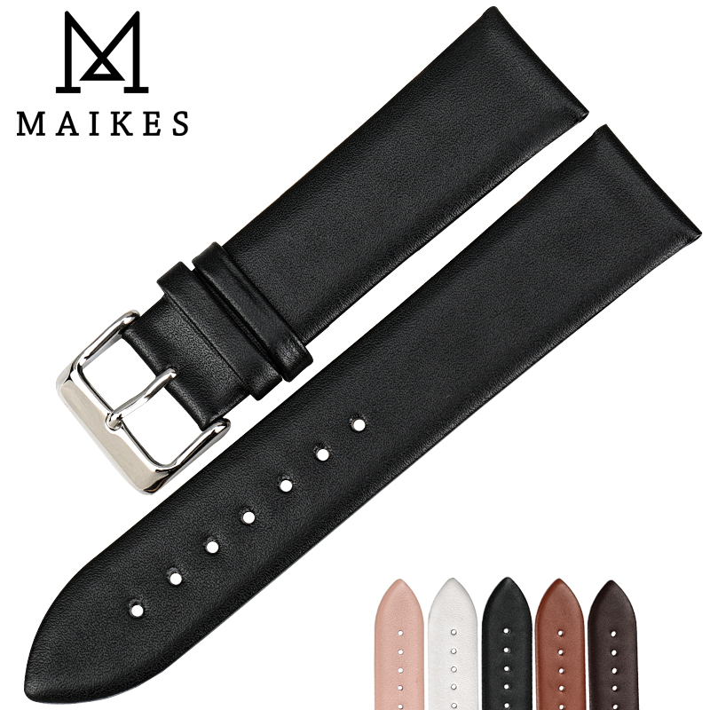 Suede Strap Watch - MAIKES นาฬิกาหนังแท้สร้อยข้อมือนาฬิกาอุปกรณ์เสริมสายนาฬิกาสีดําสําหรับ MIDO DW CK TIMEX