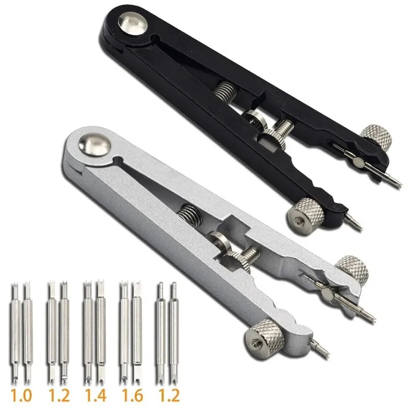 Spring Bar Tool Set - คีมถอดสายนาฬิกาอะลูมิเนียมอัลลอยด์ ตัวปรับรูปตัววี สำหรับซ่อมสายนาฬิกา ใช้สำหรับการบำรุงรักษานาฬิกา