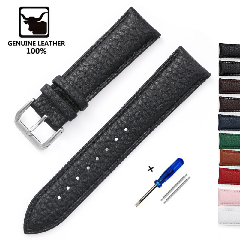 Suede Strap Watch - รูปแบบลิ้นจี่หนังนุ่มสร้อยข้อมือ 14 มม.16 มม.18 มม.20 มม.22