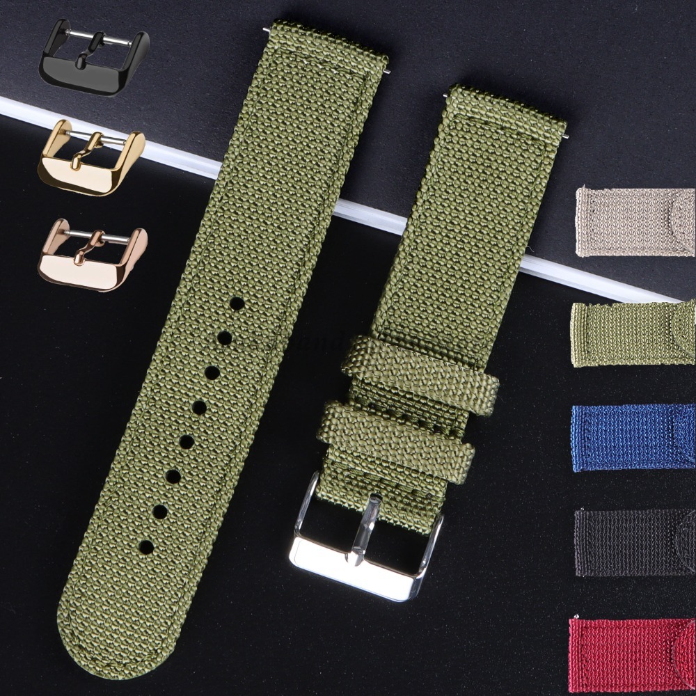 Nato Strap Nylon - 18 20 22 24 มม.ผ้าใบไนลอน QUICK