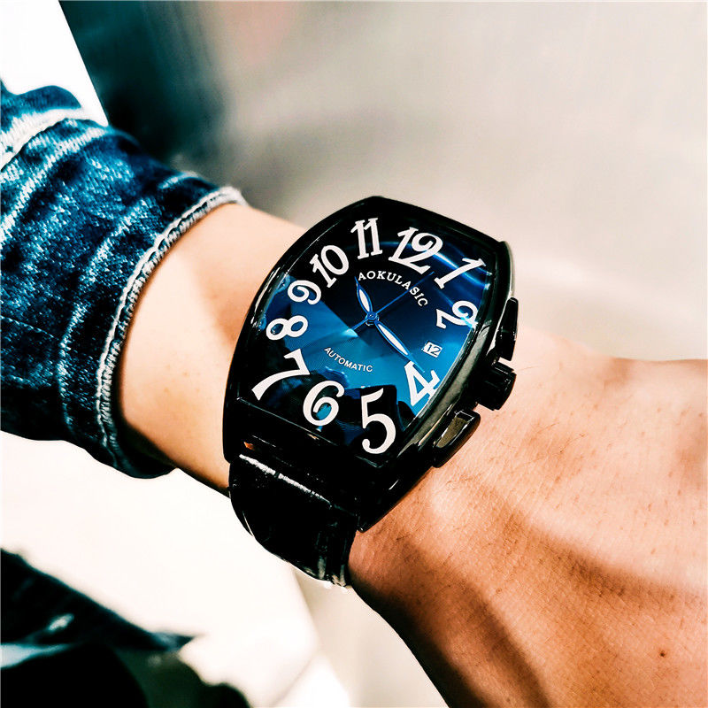 Cartier Watch Tank - นาฬิกาจักรกลสุดหรูสำหรับผู้ชาย, นาฬิกาข้อมือผู้ชายสายหนังโครงกระดูกทรงกระบอก, นาฬิกาข้อมือผู้ชายสุดเท่ห์, นาฬิกาผู้ชายขายดีสุดคุ้มค่า, ตัวเลือกอันดับต้นๆ สำหรับของขวัญ,