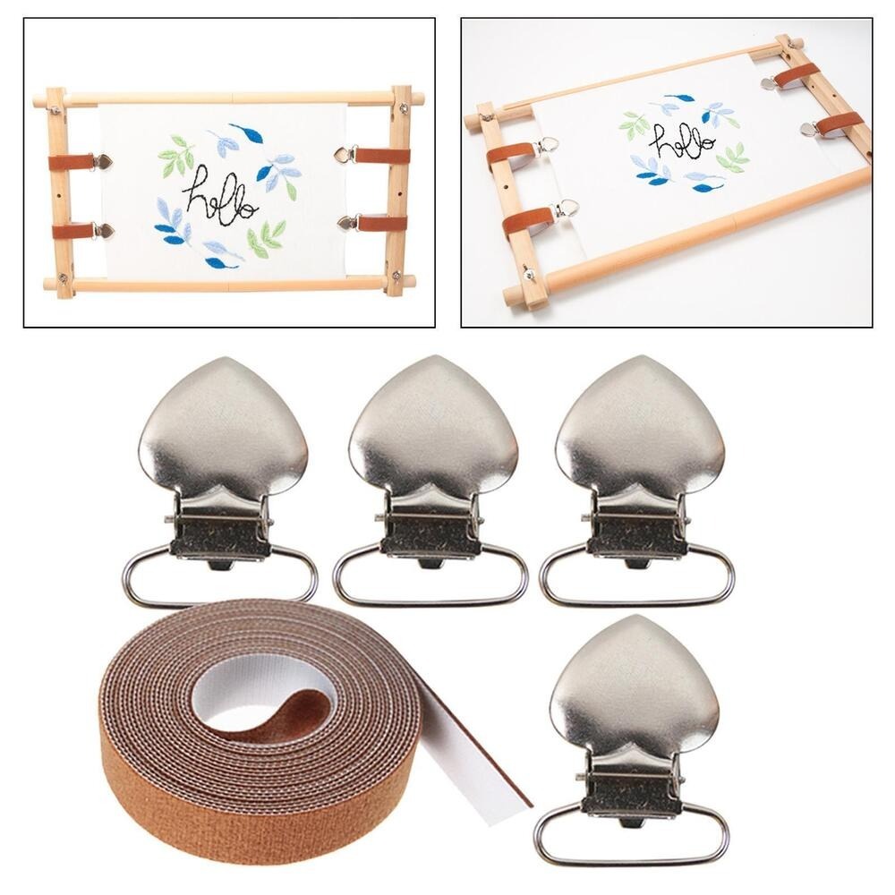 Mesh Strap Metal - Reusable CROSS Stitch Tensioners ด้านข้างโลหะเย็บปักถักร้อยเครื่องมือคลิปเย็บปักถักร้อยกรอบอุปกรณ์เสริมสายรัดเย็บปักถักร้อย
