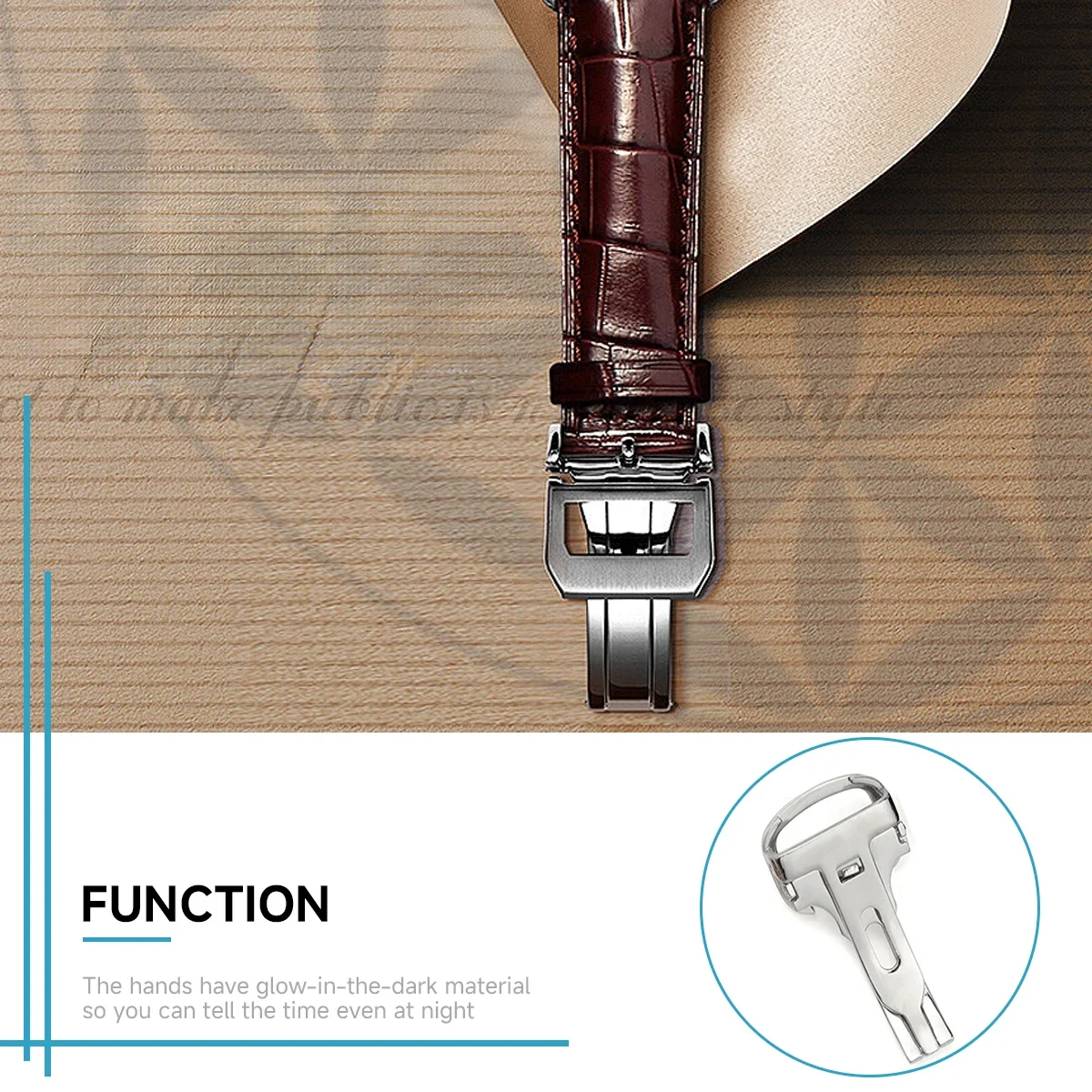 หัวเข็มขัดนาฬิกาสแตนเลสแบบผีเส - Butterfly Clasp Deployant บทวิจารณ์และราคา