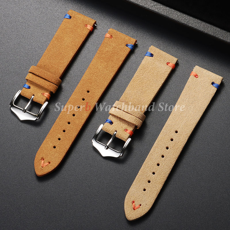 สายนาฬิกาหนังกลับ 18 มม. 20 มม - Suede Strap Watch บทวิจารณ์และราคา