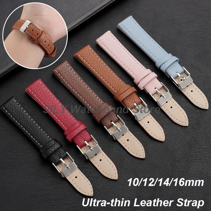 10 มม. 12 มม. 14 มม. 16 มม. สา - Suede Strap Watch บทวิจารณ์และราคา