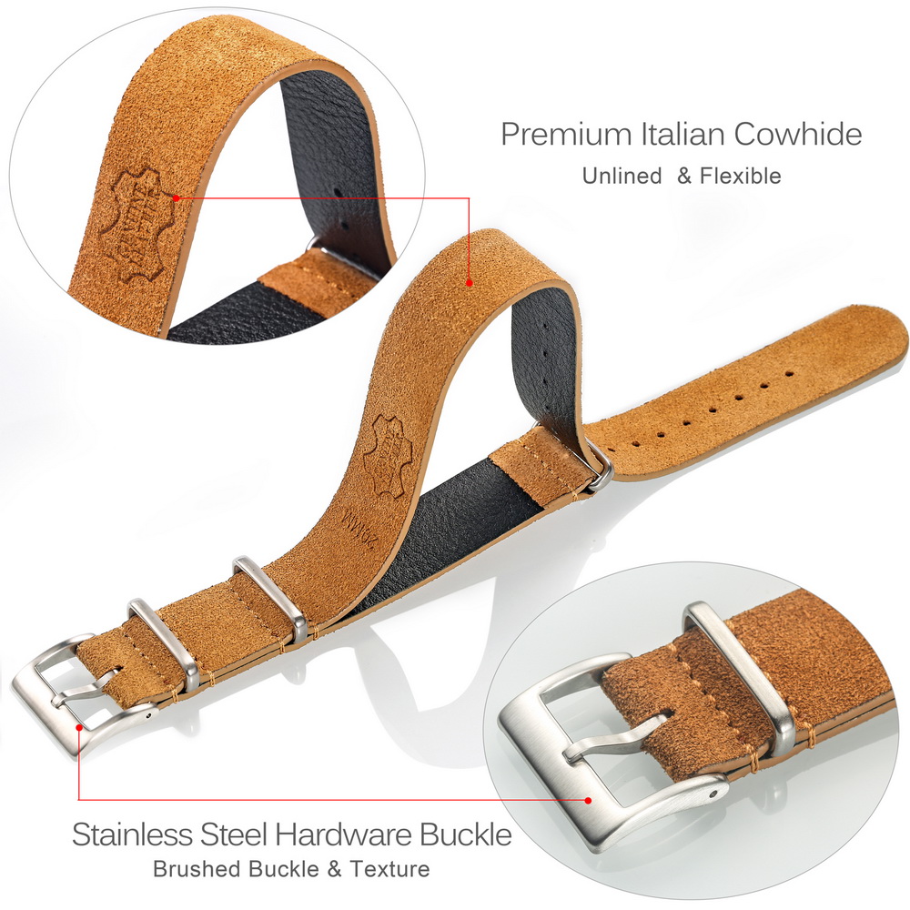 HEMSUT ของแท้นาฬิกาหนัง Band S - Tropic Strap Vintage บทวิจารณ์และราคา