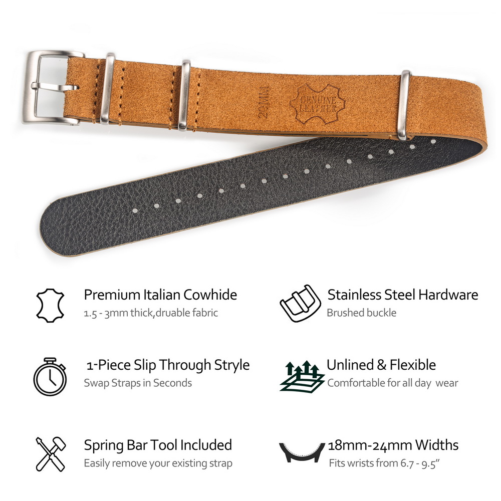 HEMSUT ของแท้นาฬิกาหนัง Band S - Tropic Strap Vintage บทวิจารณ์และราคา
