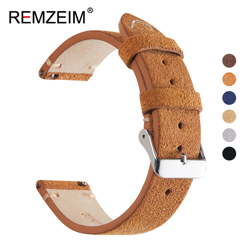 สายสายนาฬิกาข้อมือนิ่มทำด้วยมื - Suede Strap Watch บทวิจารณ์และราคา
