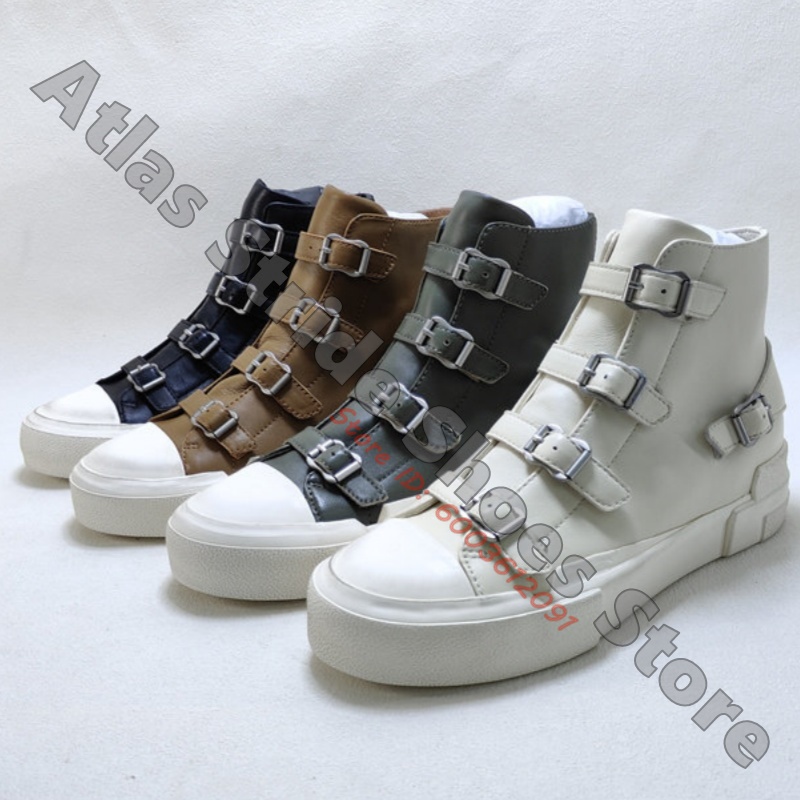รองเท้าผ้าใบหุ้มข้อสีคอนทราสต์ - Mesh Strap Metal บทวิจารณ์และราคา
