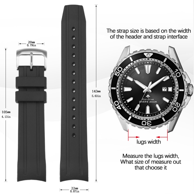 22 มม. สายนาฬิกาซิลิโคนแบบโค้ง - Citizen Watch Promaster บทวิจารณ์และราคา