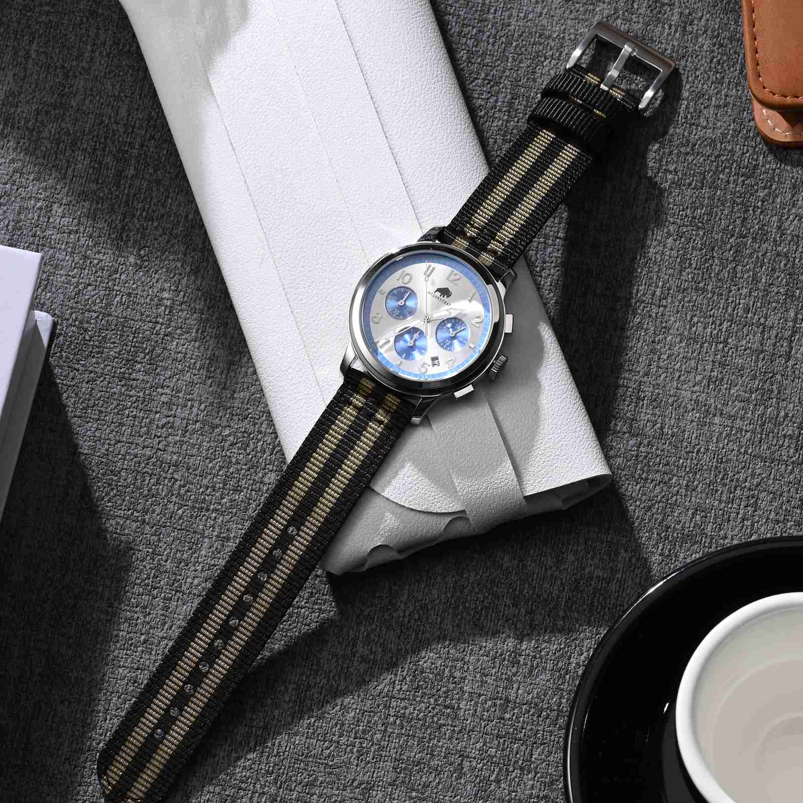 BISONSTRAP สายนาฬิกาไนลอน,18mm - Nato Strap Nylon บทวิจารณ์และราคา
