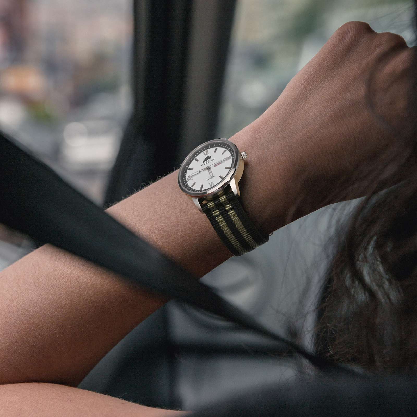 BISONSTRAP สายนาฬิกาไนลอน,18mm - Nato Strap Nylon บทวิจารณ์และราคา