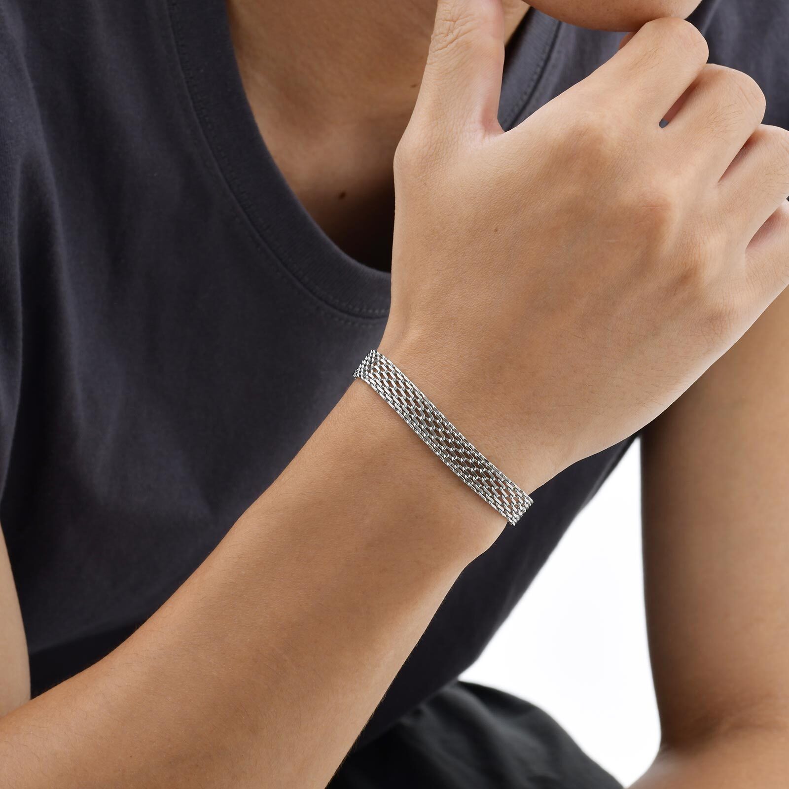 3/8 มม.สายคล้องคอสร้อยข้อมือสํ - Mesh Strap Metal บทวิจารณ์และราคา
