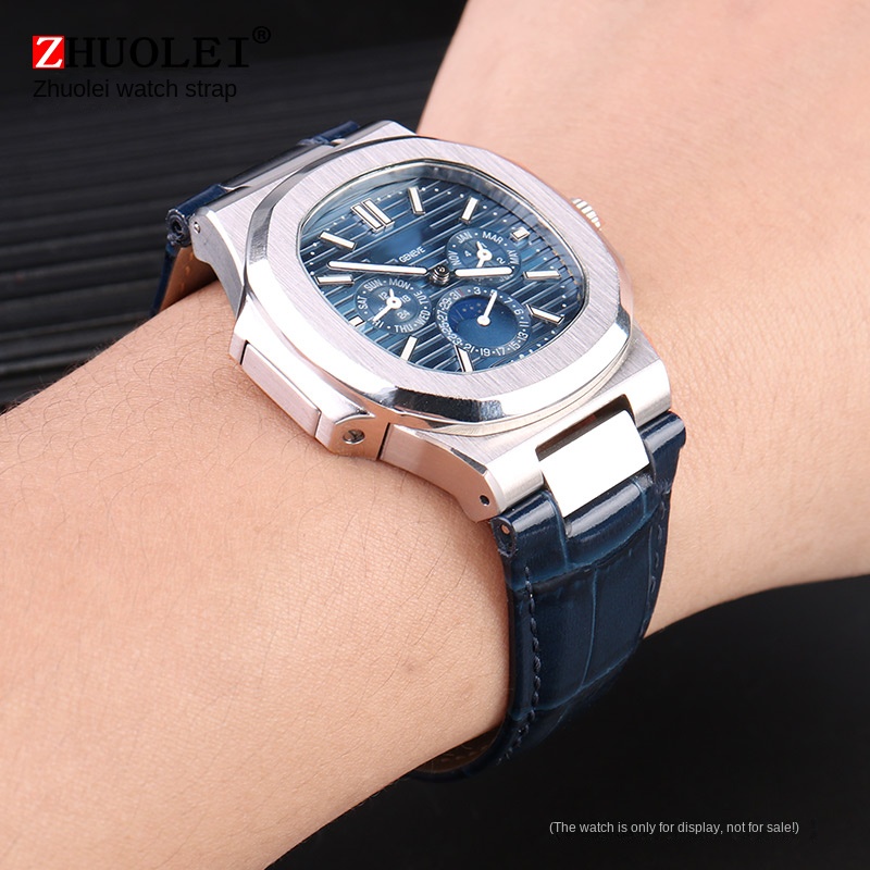 25X13mm Notch ของแท้นาฬิกาหนัง - Patek Philippe Watch Nautilus บทวิจารณ์และราคา