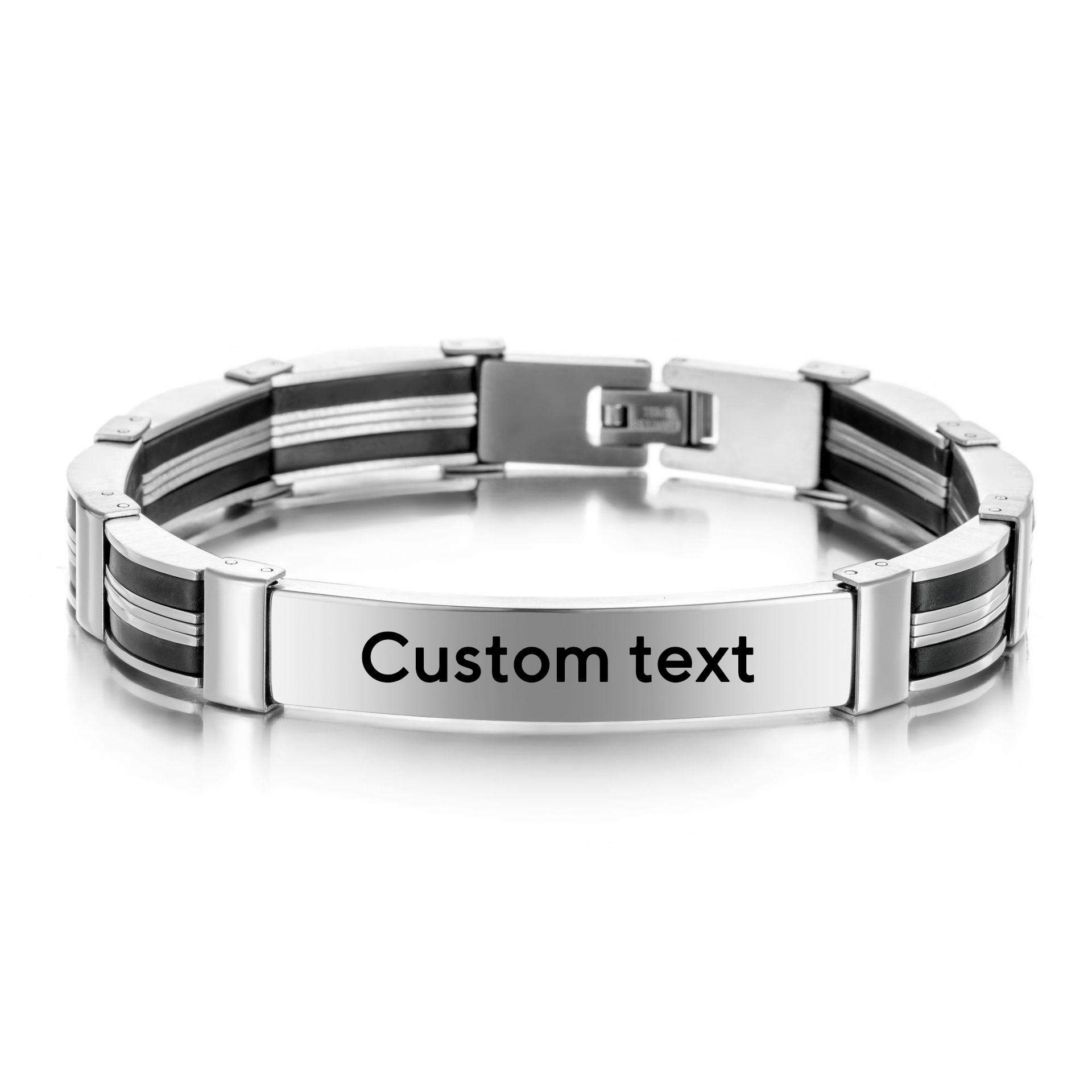 กำไลข้อมือสแตนเลสสตีลแบบพังก์ส - Silicone Band Women บทวิจารณ์และราคา