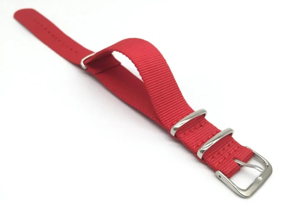 สายไนลอนสีแดงผู้ชายและผู้หญิง  - Nato Strap Nylon บทวิจารณ์และราคา