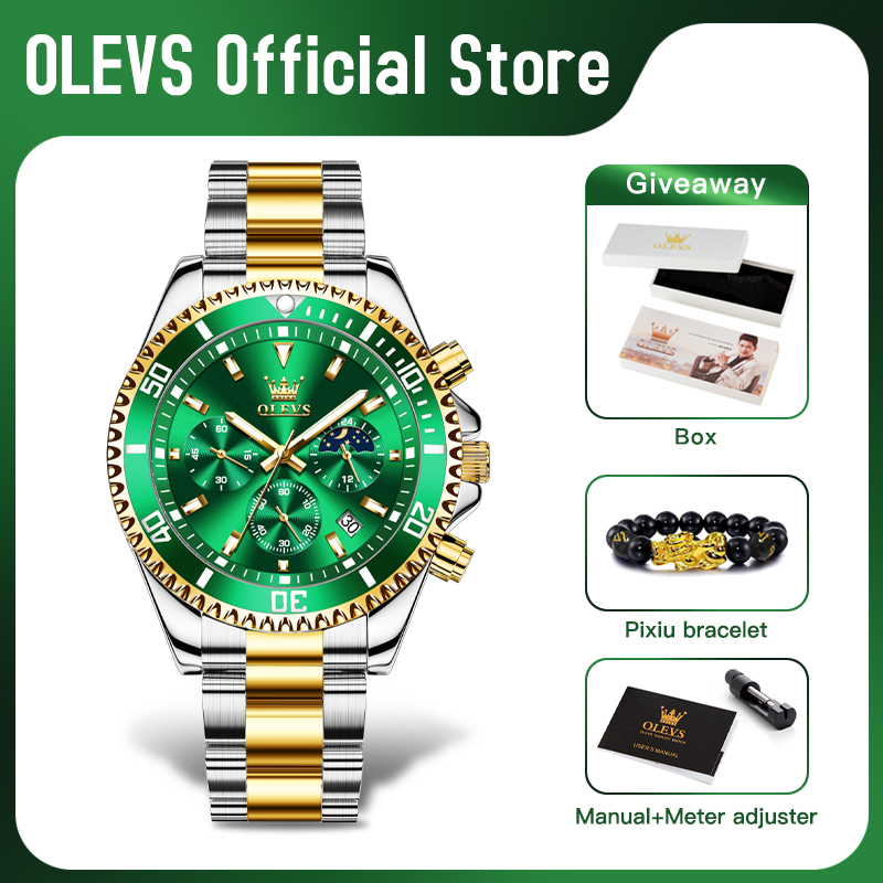 OLEVS 2870 นาฬิกาผู้ชายแบรนด์ช - Rolex Watch Datejust บทวิจารณ์และราคา