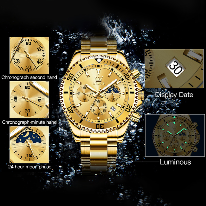 OLEVS 2870 นาฬิกาผู้ชายแบรนด์ช - Rolex Watch Datejust บทวิจารณ์และราคา
