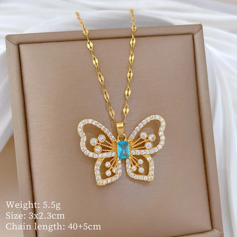 สร้อยคอจี้ทองแดงรูปผีเสื้อสุดห - Butterfly Clasp Deployant บทวิจารณ์และราคา