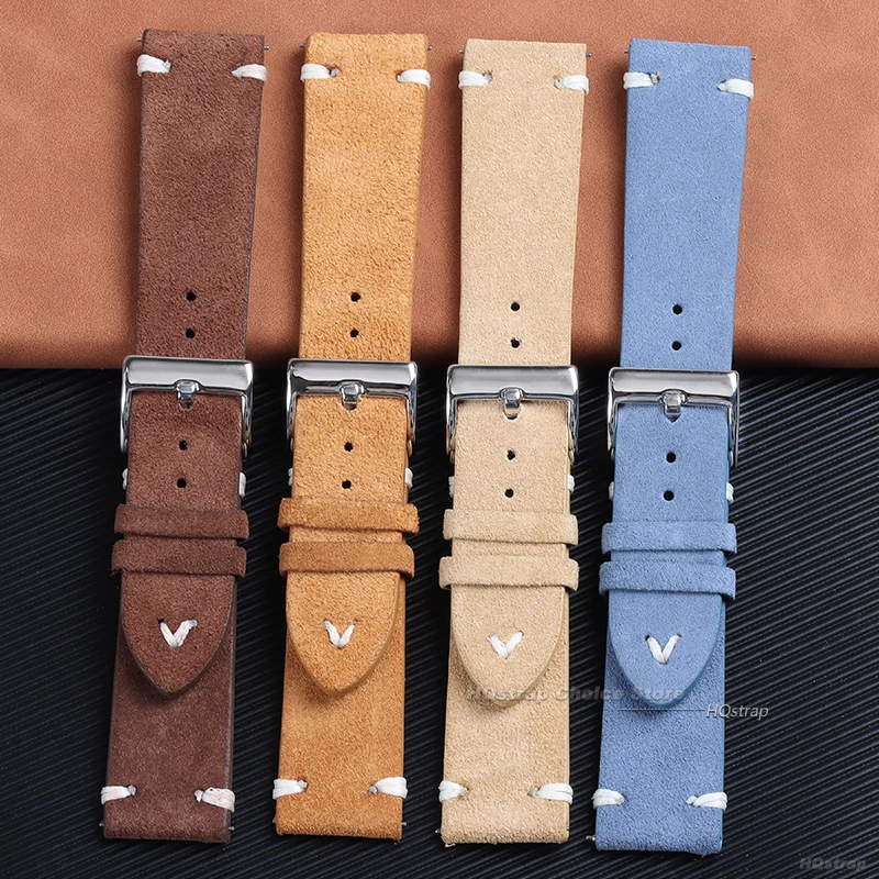 18 มม.20 มม.22 มม.หนังนิ่มคุณภ - Suede Strap Watch บทวิจารณ์และราคา