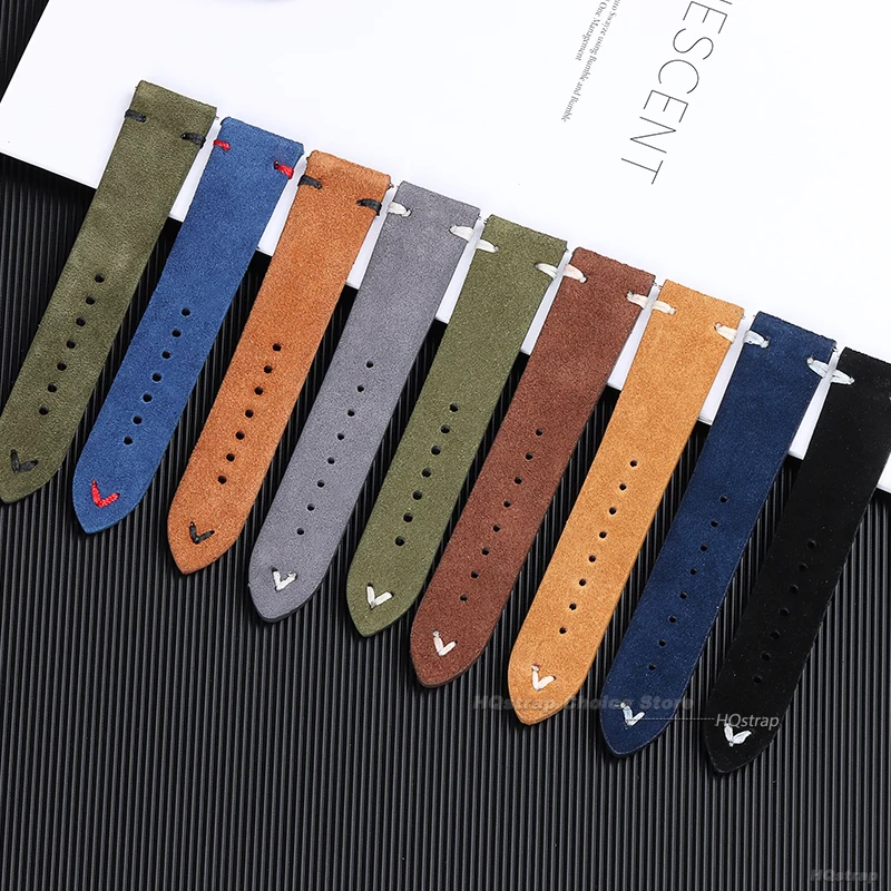 18 มม.20 มม.22 มม.หนังนิ่มคุณภ - Suede Strap Watch บทวิจารณ์และราคา